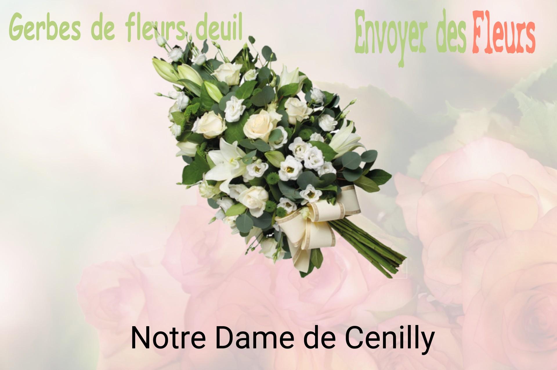 Gerbe de fleurs de deuil livrée à Notre-Dame-de-Cenilly
